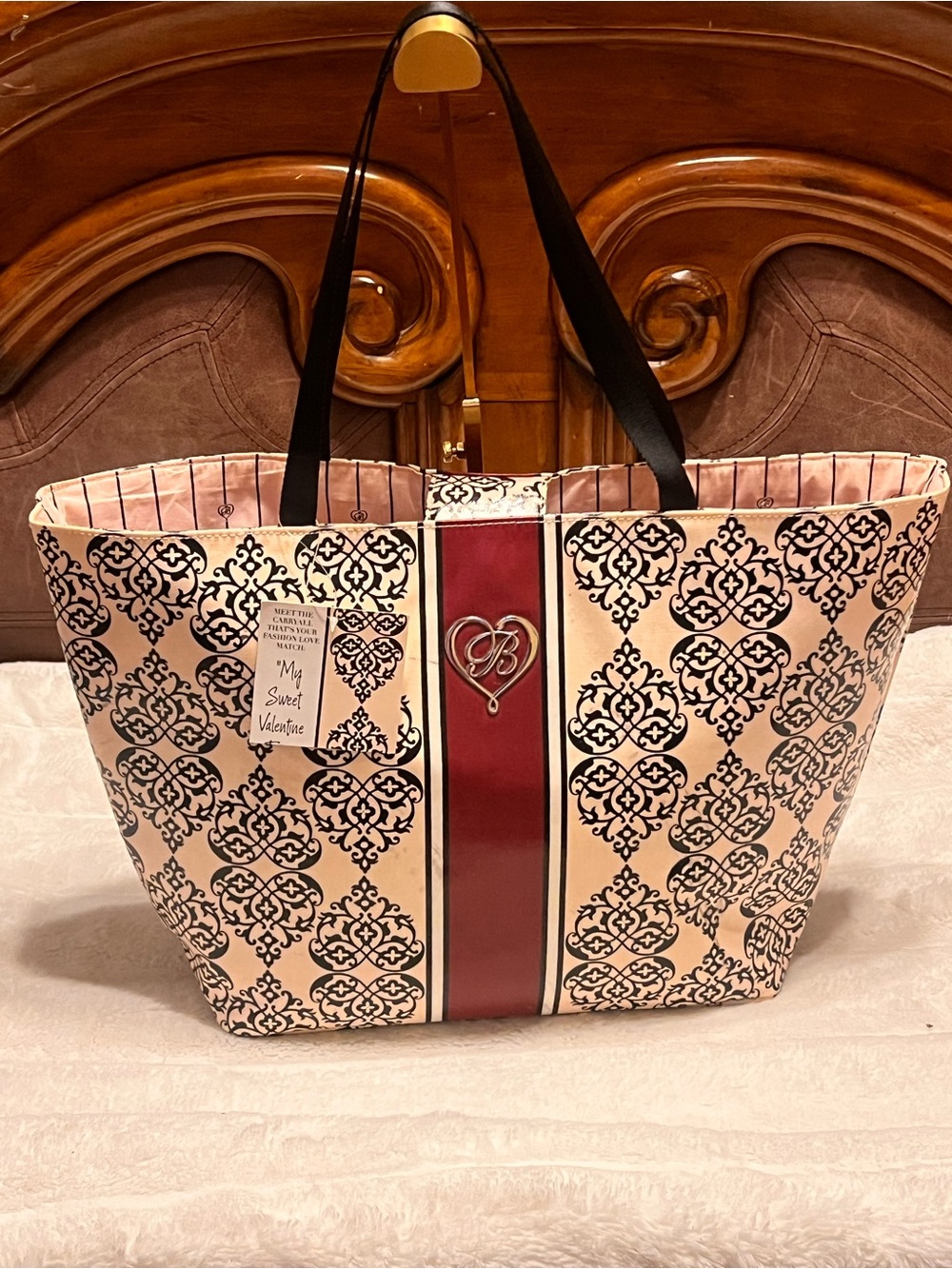 Brighton Pink and Burgundy Patterned Tote bag